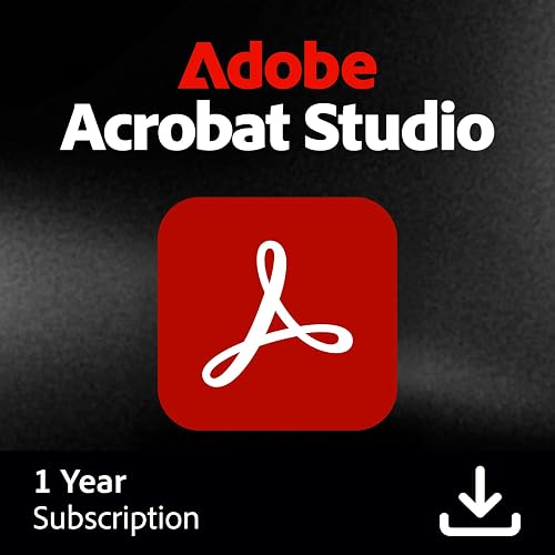 Adobe Acrobat Studio | PDF Software | Create and edit PDF’s with AI Insights | 12-Month License | PC/MAC Online Code | Activation Required