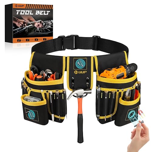 Magnetic Tool Belt for Men, 26 Pockets Heavy Duty Nail Tool Pouch Dad Gift | Magnet Holster Utility Toolbelt Detachable Adjustable Waist Tool Holder belt for Handyman Contractor Carpentry Roofer Plumber