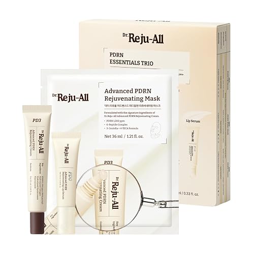 Dr.Reju-All PDRN Essentials Trio All-in-One Skin Care Set | Advanced PDRN Rejuvenating Cream with Lip Serum & Mask, Korean Skincare Daily Routine, Suitable for All Skin Types
