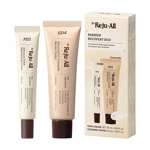 Dr.Reju-All Barrier Recovery Duo Skin Care Set | Advanced PDRN Rejuvenating Cream & LC-Ceramide Barrier Cream, Korean Skincare Duo for Hydrating & Glass Skin