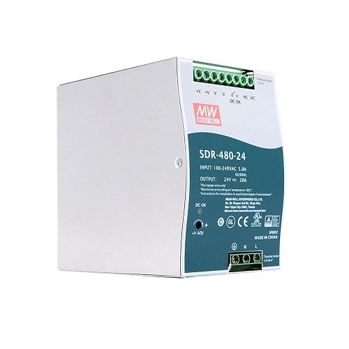 SDR-480-24 24V 20A 480W Industrial Power Supply with High Efficiency for Automation and Control Systems