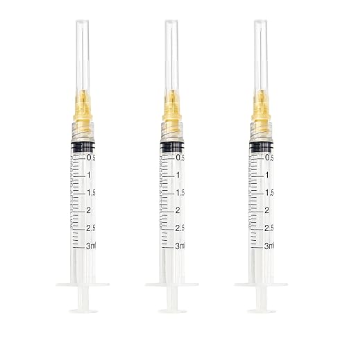 VIDDEL 30pcs 3ml 25g 1.5 in Luer Lock Lab Utensils ,Individually Wrapped | 3cc 25 Gauge 1.5 inch Disposable Industrial Scientific Accessories, Refilling Liquids Dispensing Supplies,Long