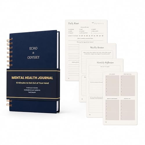 Guided Journal - Mental Health, Anxiety, Depression, Women, Men | CBT Mood & Trigger Tracker, 84-Day Guided Prompts, Pattern Recognition, Reflections, Gratitude & Self-Care for Stress