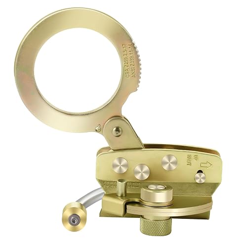 TRSMIMA Rope Grab Fall Protection - Auto Trail Double Lock Rope Grab 5/8” | Anti-Panic Feature for Construction Climbing Roofing Equipment 310 lb. Capacity