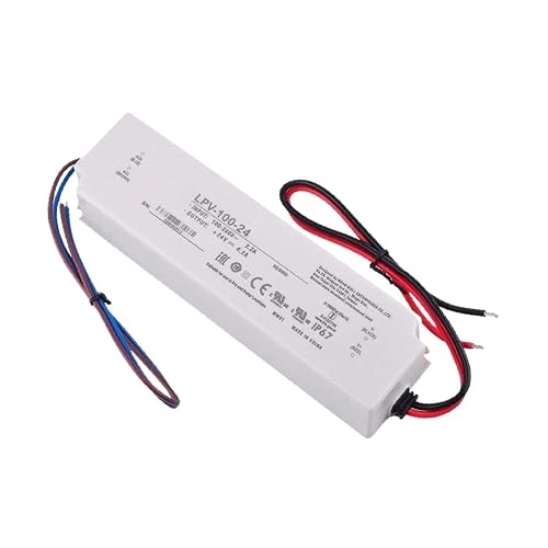 LPV-100-24 24V 4.2A 100.8W IP67 Waterproof Power Supply - Universal Input for LED Lighting & Industrial Equipment