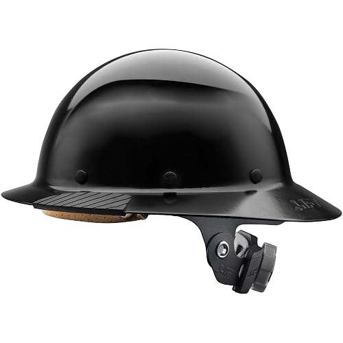 Lift Dax Fiber Resin Full Brim Safety Helmet/Hard Hat, 6-Point Suspension
