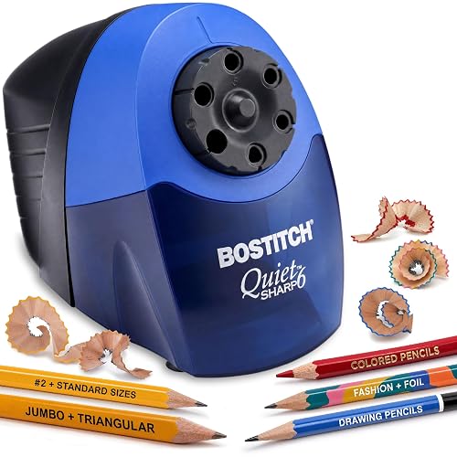 Bostitch Office Heavy Duty Electric Pencil Sharpener, Classroom, Blue