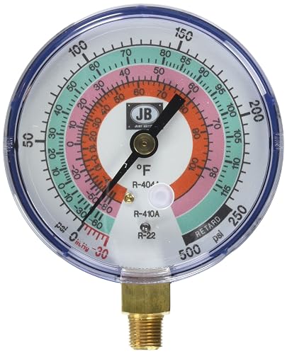 JB Industries M2-820 Glow In The Dark Manifold Gauges, 3-1/8"