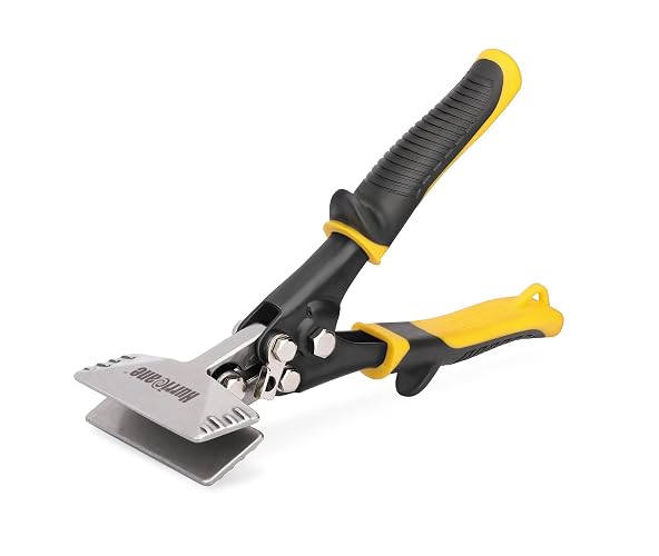HURRICANE 3inch Sheet Metal Hand Seamer, Heavy Duty Bender for Metal Flattening, Precision Duckbill Pliers and Sheet Metal Tongs, Ideal for HVAC Projects, Ergonomic Straight Flat Smooth Jaw