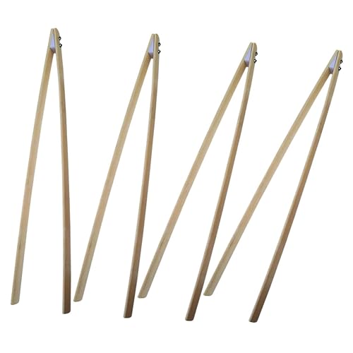 Mikinona 4pcs Trash Picker Grabber Clamps, 45cm Long Screw-Type Garbage Grabber Tool for Outdoor Litter Pickup, Janitorial Sanitation Waste Receptacle Accessory
