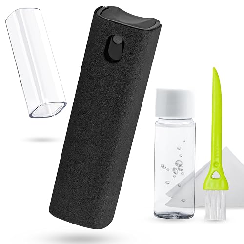 walrfid Screen Cleaner Touchscreen Mist Spray for Phone Laptop TV, Black | Electronics Cleaning Kit for Tablet, PC, Computer, LCD, Car Screens, Compatible with iPhone iPad MacBook Pro