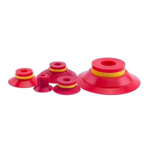 Silicone Vacuum Suction Cups F15-50, 3-Pack for Pneumatic Automation Systems | silicone flat suction cups, strong grip, compatible with manipulators and industrial pneumatic equipment(F15-2)