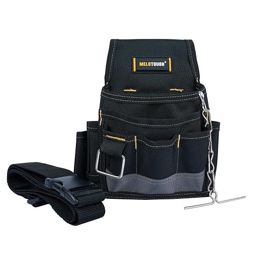 MELOTOUGH Electrician Tool Pouch Tool Belt Pouches Multiple Pockets Tool Organizer for Technician, Maintenance, HVAC
