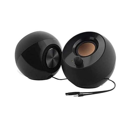 Creative Pebble 2.0, USB Desktop Stereo Speakers for PC/Laptop, Black | USB-Powered, 2.0 Speaker, Compact, Stereo, PC Speakers, Laptop Speakers, Minimal Design, Desktop Audio, Black