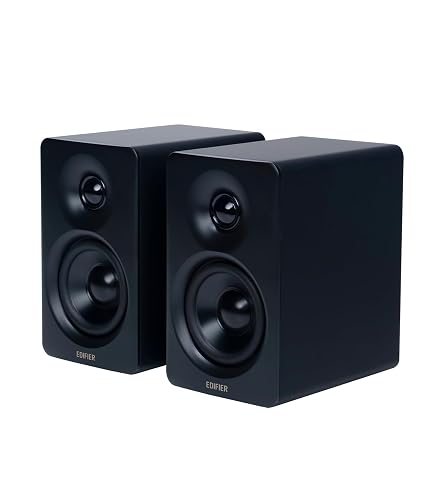 Edifier M60 Multimedia Speaker, 66W RMS Computer Speaker, Black | Bluetooth 5.3, Hi-Res Audio with LDAC, 3" Mid Bass & 1" Tweeter, USB-C AUX Inputs, Compact Desktop Speaker