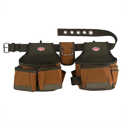 Bucket Boss 50200 Two Bag Tool Belt in Brown