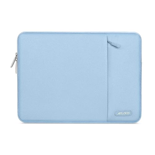 MOSISO Laptop Case 13.3 inch, 13-13.3 inch Laptop Sleeve Bag with Pocket | Compatible with MacBook Air/Pro 13/Pro 14 M5 M4 M3 M2 M1, HP Dell ASUS Lenovo, Polyester Vertical Computer Bag, Air Blue