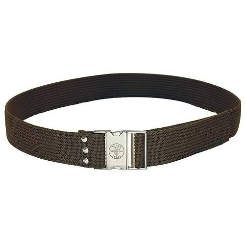 KLEIN TOOLS 5225 Tool Belt, Adjustable Electrician Belt is 2-Inch Wide, Adjusts for 48-Inch Waist