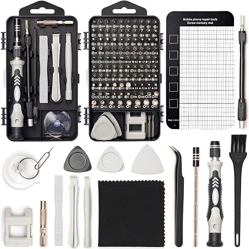 STREBITO Precision Screwdriver Set 124-Piece Electronics Tool Kit | 101 Precision Bits, Magnetic Screwdriver Set for Computer, Laptop, Cell Phone, PC, MacBook, Switch, PS4, PS5, Xbox Repair
