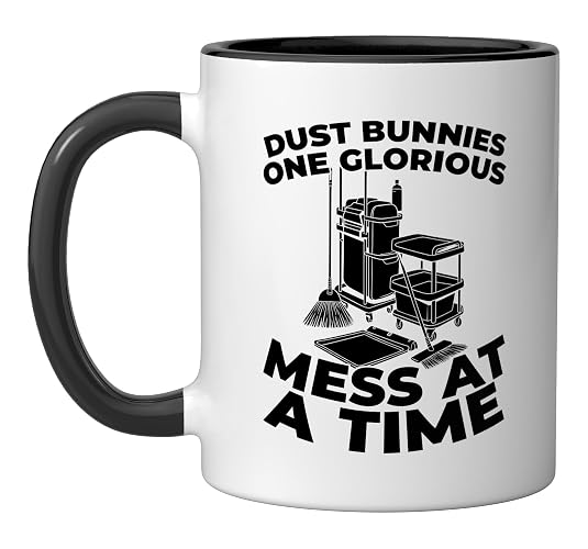 Cleaner Sanitation Janitorial Housekeeping - Cleaner Ceramic Mug, Black/White