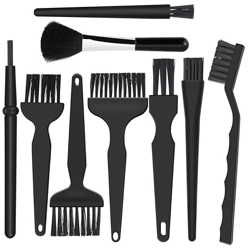 9 in 1 Anti Static Brush Computer Cleaning Kit for Keyboard PC Laptop | 9 nylon anti-static brushes for cleaning keyboards, PCs cameras and electronics without scratching delicate surfaces