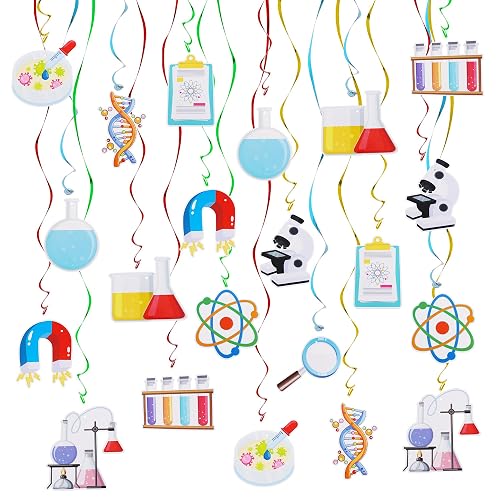 BEISHIDA 22Pcs Science Party Decorations Pre-Strung Lab Classroom Decor for School Medical Laboratory Party Supplies
