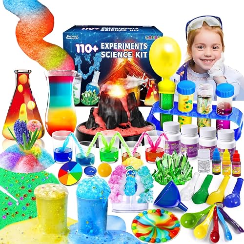 JOPSHEEN 110+ Science Experiments Kits for Kids, Science Projects STEM Toys | Gifts for Boys & Girls, Volcano Eruption, Chemistry Set and More Scientist Educational Toys