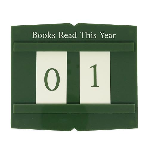 Steel Mill & Co. Books Read This Year Tracker Fridge Magnet | Green Acrylic Reading Progress Board with 20 Number Tiles, Tracks Up to 110 Books, Literary Goal Setter for Readers