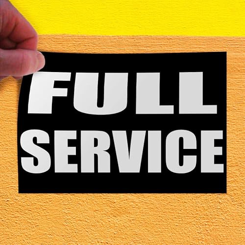 Decal Sticker Full Service Style S Business Full Service Outdoor Store Sign 8"