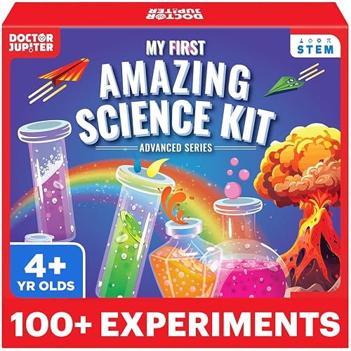 Doctor Jupiter My First Amazing Science Experiments Kit Ages 4+ | Birthday Gift Ideas for Boys & Girls 4, 5, 6, 7, 8 Year Olds, Science Kits for Kids Ages 5-7, STEM Educational Toys