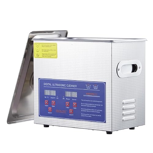120W Heated Industrial Ultrasonic Cleaner 3.2L/0.85Gal 40kHz - Medical Sterilizer for Dental Tools, Jewelry, Carburetors & Auto Parts with Timer