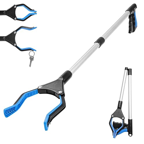 REWKCY 2-Pack 32" Grabber Reacher Tool for Elderly (Blue+Orange)
