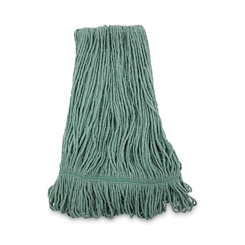 Boardwalk Mop Head, Premium Standard Head, Cotton/Rayon Fiber, Medium, Green, 12/Carton
