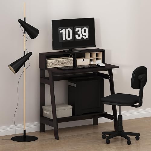 Furinno Simplistic 31-Inch Compact Computer Desk, Dark Mocha