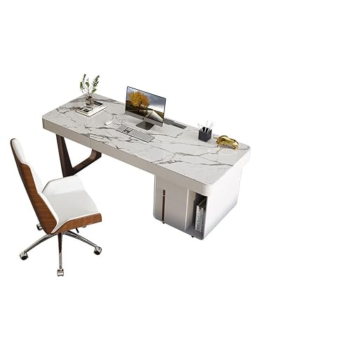 TRABVVIJSC L Shaped Desk Bright Slate Luxury Desk Designer Study Computer