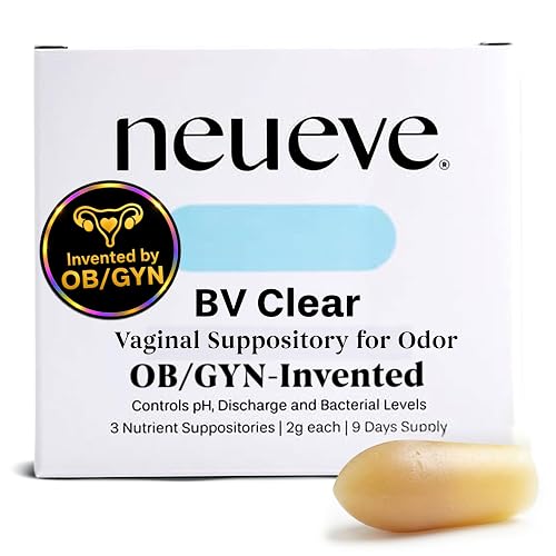 NeuEve BV Clear for Intimate Wellness | pH-Balancing, All-Natural for Fishy Vaginal Odor | 3 ct