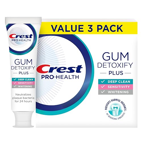 Crest Pro-Health Gum Detoxify Ultimate Clean Toothpaste, 3 x 4.5 oz, Anticavity Fluoride Toothpaste for Healthier Gums