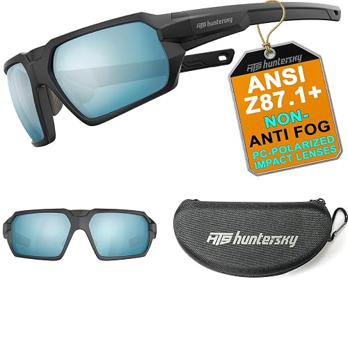 HTS HUNTERSKY Ballistic Tactical ANSI Z87.1+ Impact Protection Anti Fog Shooting Glasses Military Grade Airsoft Range