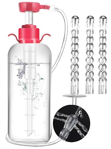 Enema Kit for Clean - Anal Douche Anti Back-Flow Design for Feminine Personal Care,Vaginal Douche for Women/Douches for Men with 3 Nozzles 600ML