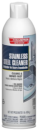 Stainless Steel Cleaner, Oil-Based Champion Sprayon 16 oz Can, Box of 3