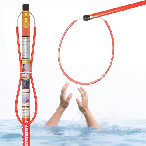 exablo 15FT Telescopic Pool Safety Hook & Rescue Pole | Fiberglass Water Safety Equipment for Pools, Docks, Marinas & Lakefronts
