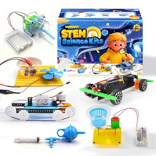 Science Kit for Kids Ages 8+, 6-in-1 STEM Home Lab Gift & Educational Toys | 6-in-1 DIY Science Kit, Educational Adventure Set: Tank & Car, Engineering, Chemistry Experiments | Birthday & Learning Gift