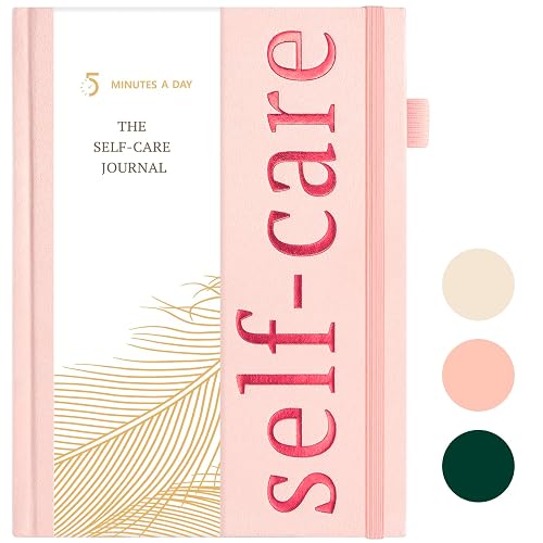 5 MINUTES A DAY Self-Care Journal with Prompts – Daily Reflection Notebook – Mental Health Journal for More Positivity, Anxiety & Guided Journal for Women, ADHD Planner with Mood Tracker, A5 (Pink)