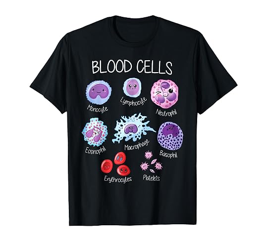 Blood Cell Types Hematologist Pathologist Lab Scientist T-Shirt