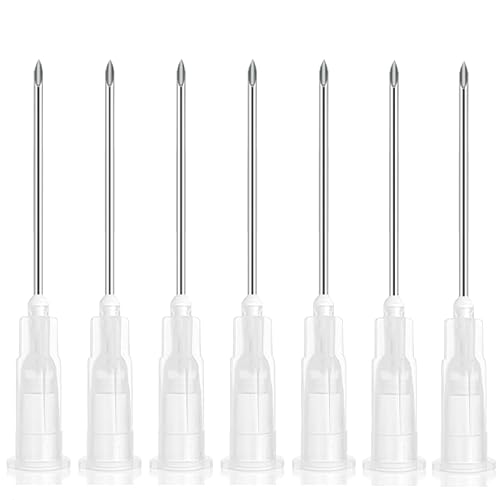 16G 32MM 100 Pack Sterile Disposable Injection Needle with Cap for Lab Supplies, Poultry, Pet, and Industrial Dispensing Accessories