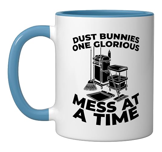 Cleaner Sanitation Janitorial Housekeeping - Cleaner Ceramic Mug, Blue/White