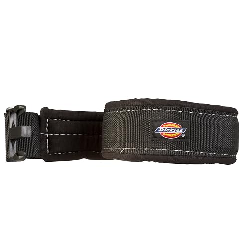 Dickies Heavy-Duty Padded Work Belt for Contractors, Quick-Release Buckle, Adjustable, 3-Inch Width, Holds Most Tool Belt Pouches, Black