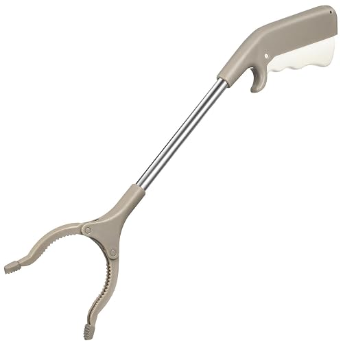 LALADEFIEE Stainless Steel Trash Grabber Picker 40cm Sanitary Clamp for Garbage Collection Outdoor Waste Reacher Tool for Janitorial and Sanitation Use