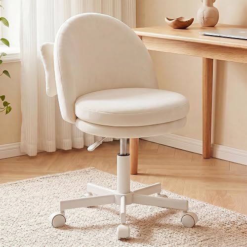 GTPLAYER Small Ergonomic Tall Office Chair, Computer Desk Chair with Wheels Versatile Height Use: Office to Bar Stools (or Standing Desk), Vanity Chair with Back PU Leather Shell Design for Gift