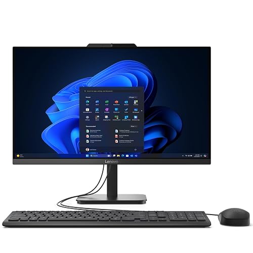 Lenovo V100 23.8 Inch FHD All-in-One Desktop Computer, Intel N100 Processor, 8GB RAM, 512GB SSD, Wi-Fi 6, Bluetooth 5.2, Windows 11 Home | FHD AIO Display, WiFi 6, Bluetooth 5.2, Windows 11 Home